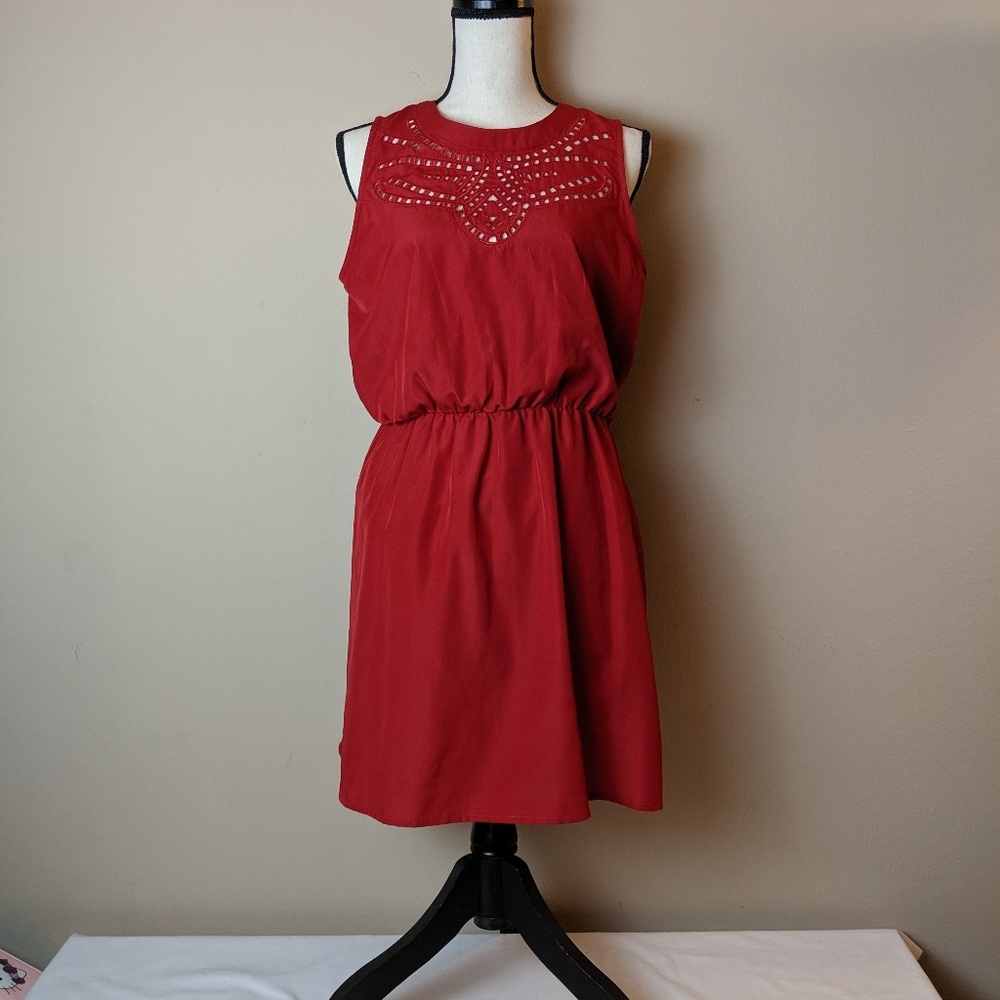 Lucky Brand Red Short Summer Jumpsuit sz L